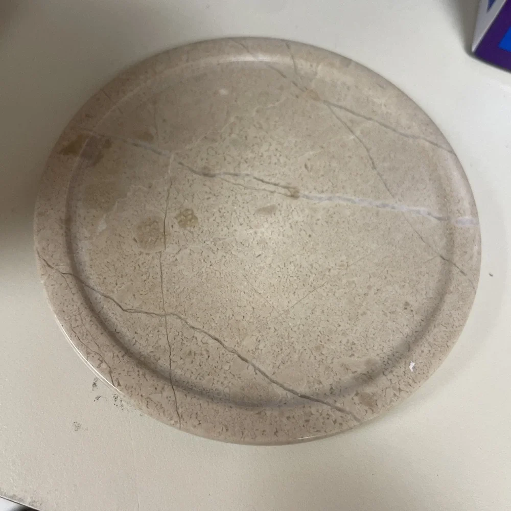Coaster Set Round Cup Pad 3.5 Inche Handmade Marble Set for Mug Glass Drinks Tan